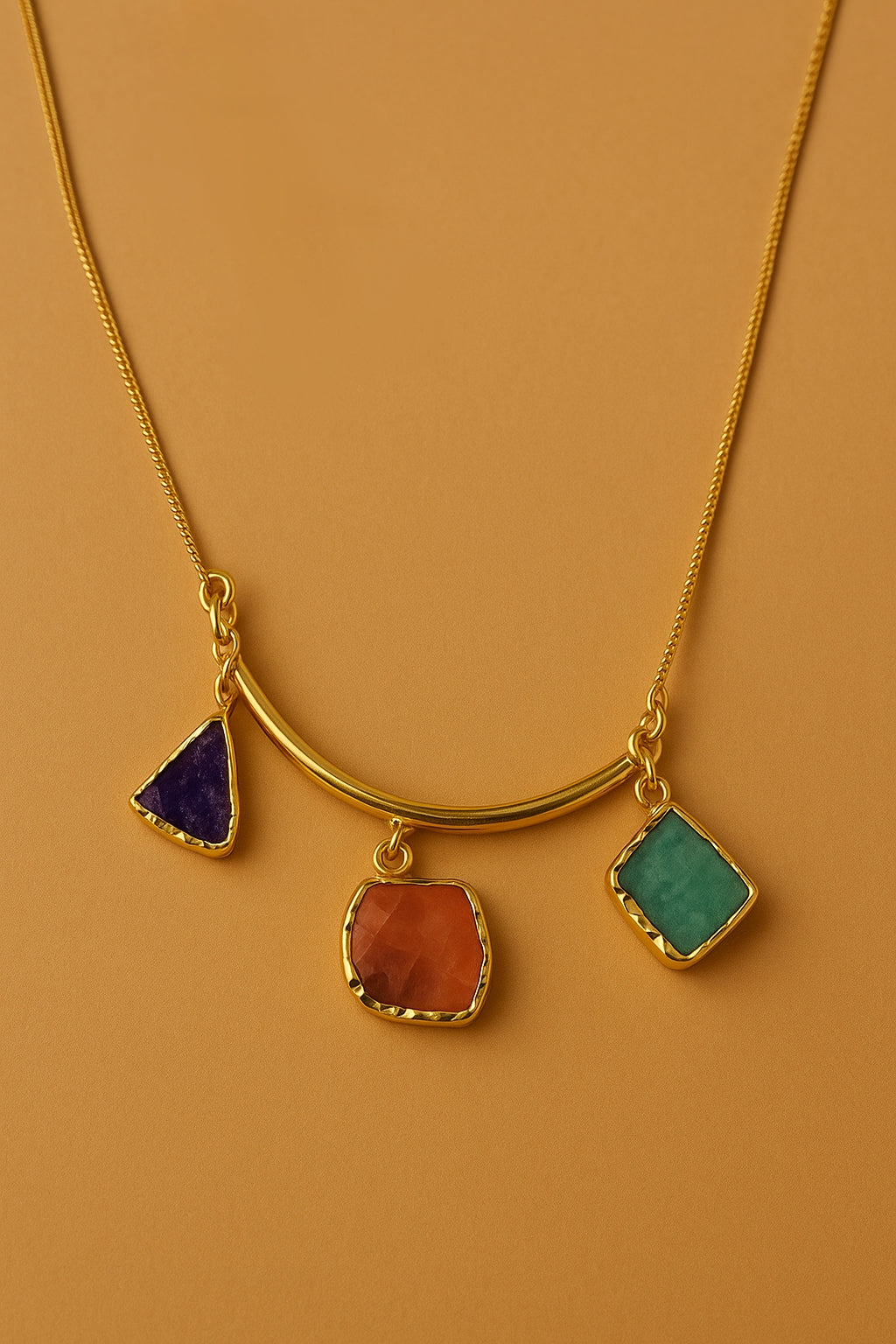 Rough stone necklace