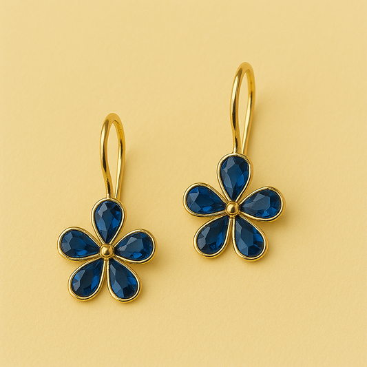 Daisy Flower Loop Earrings