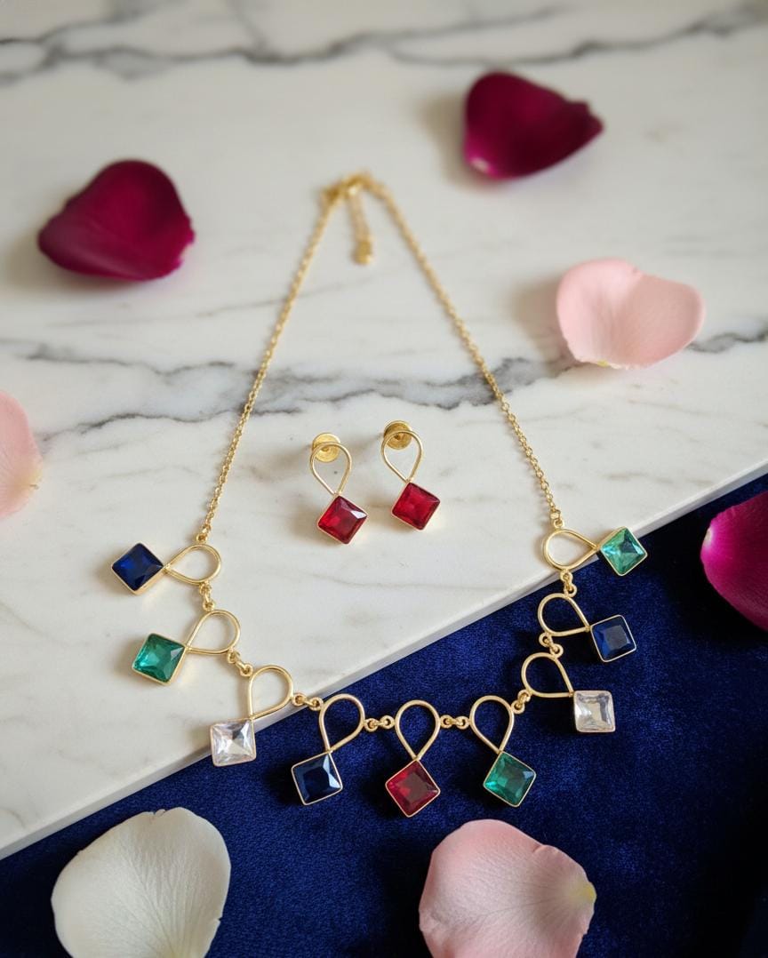 Cascading Gemstone Drop Set