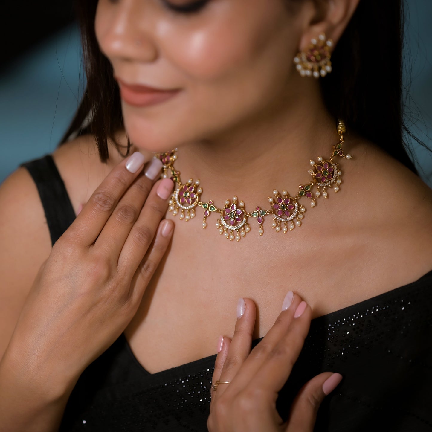 Royal Blossom Kundan Set