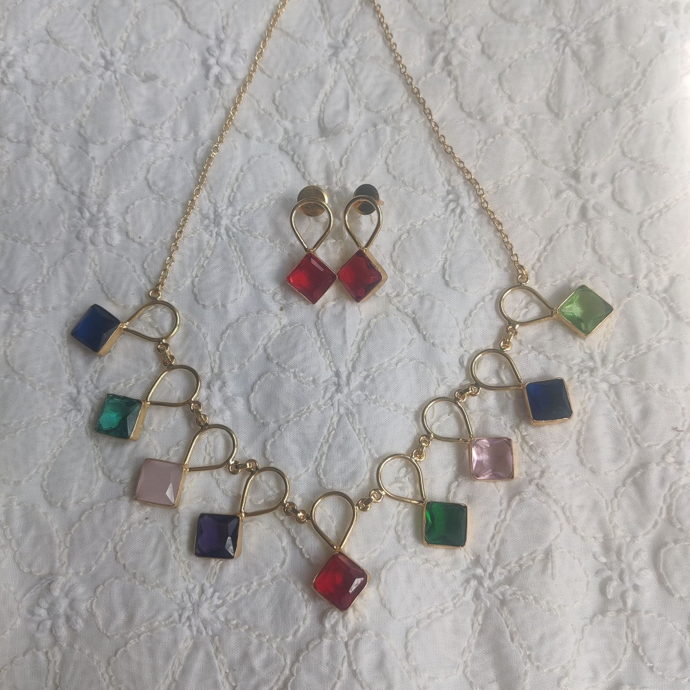 Cascading Gemstone Drop Set