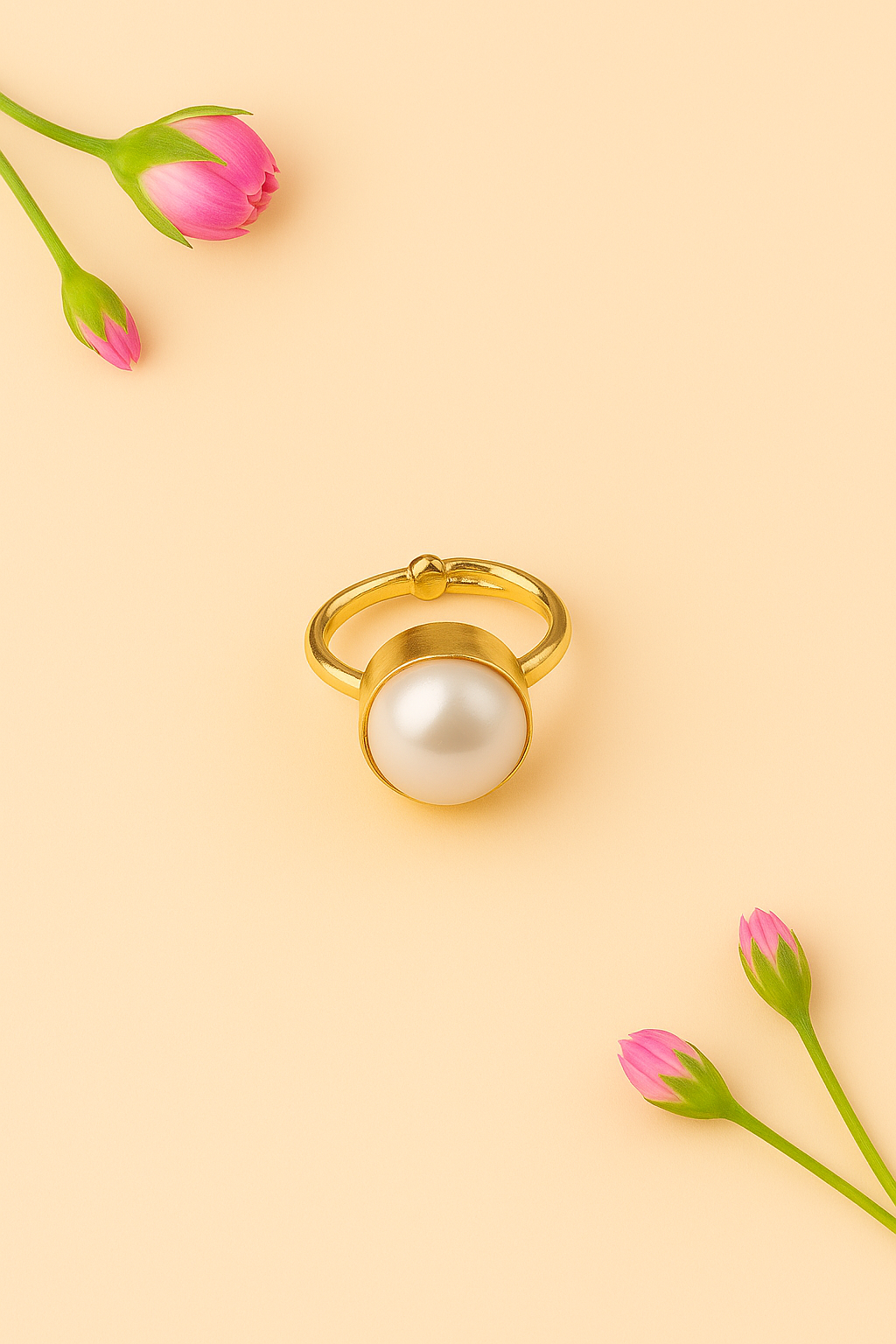 Real Water Pearl Ring