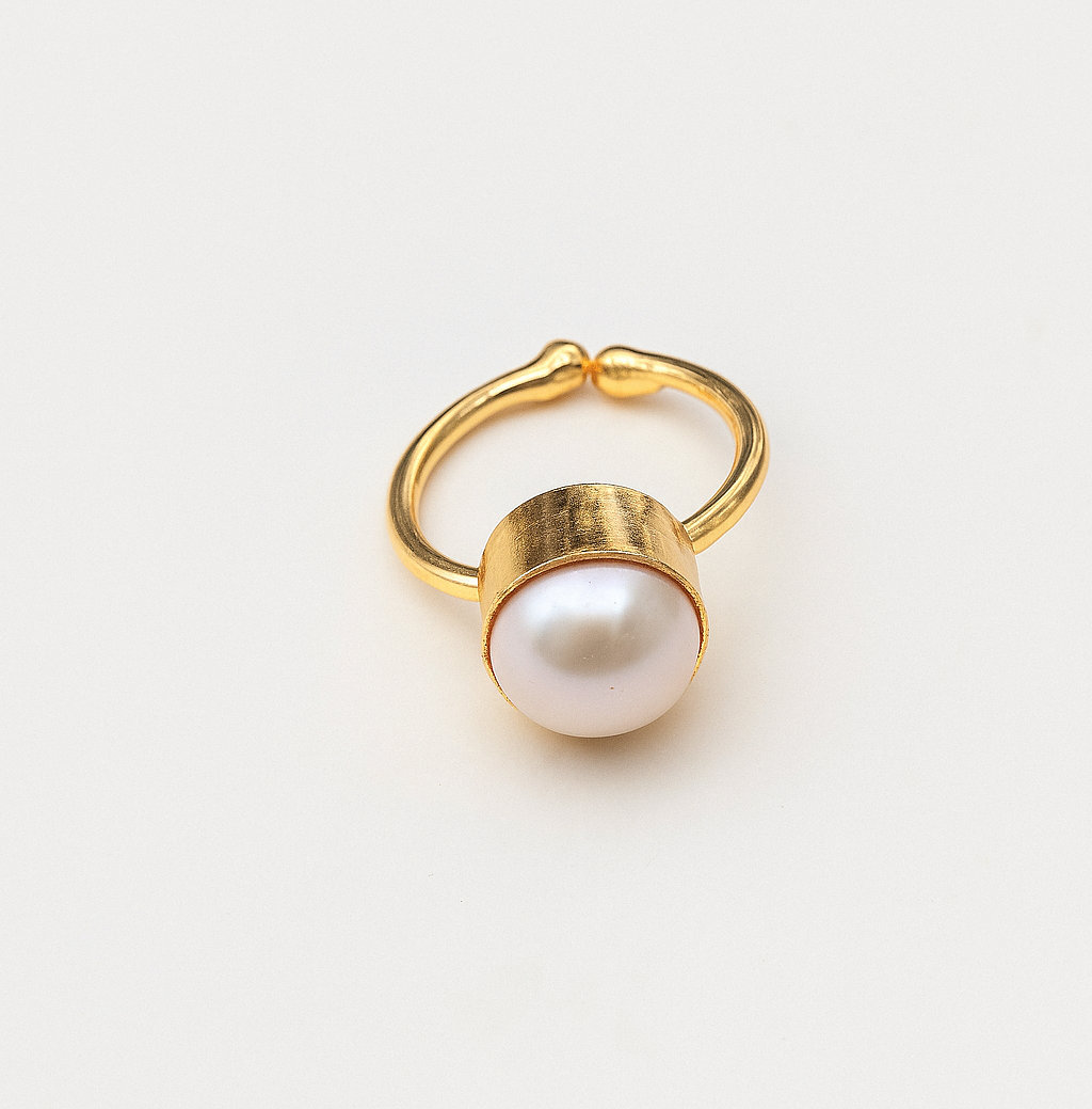 Real Water Pearl Ring