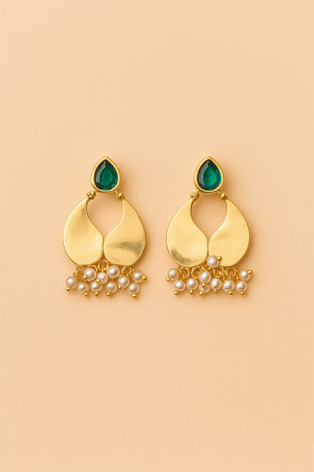 Paisley earrings with pearl Drops