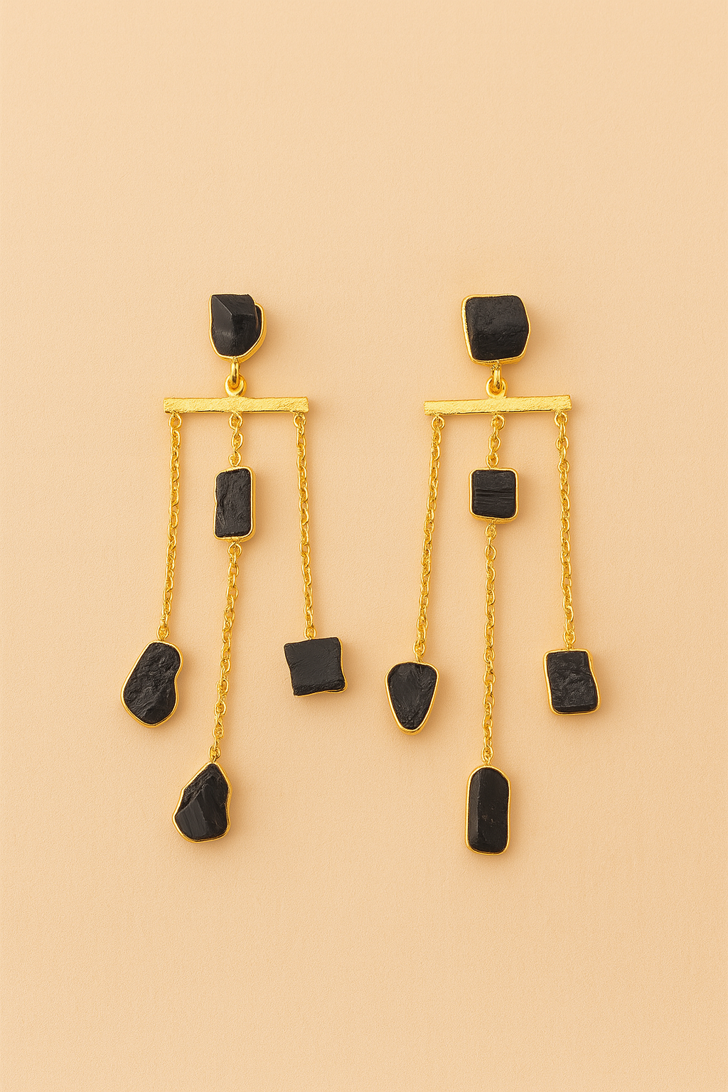 Precious Rough Waterfall Earrings