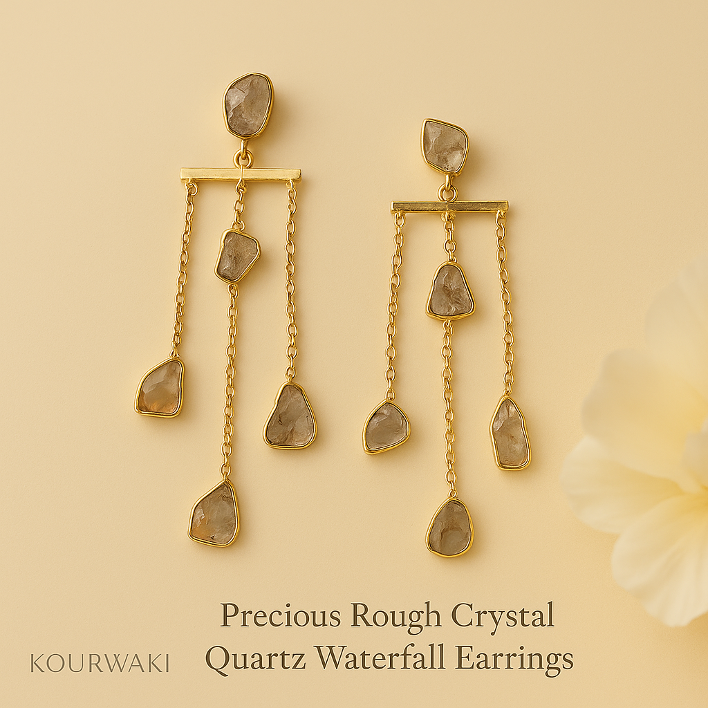 Precious Rough Waterfall Earrings