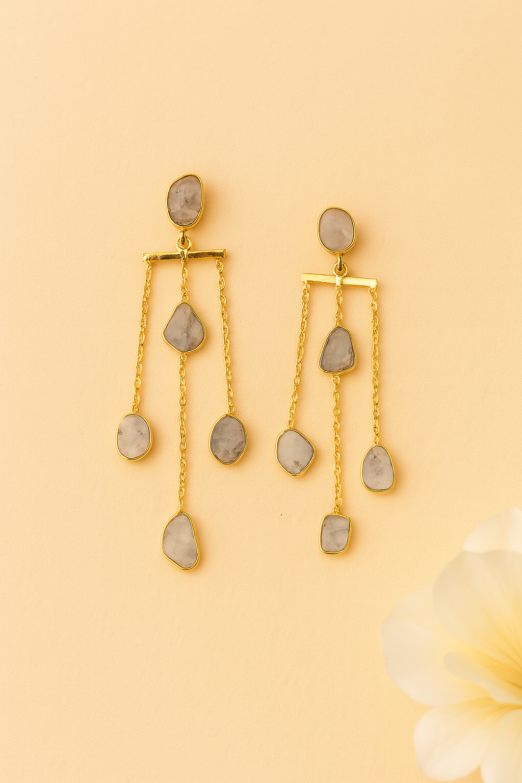 Precious Rough Waterfall Earrings