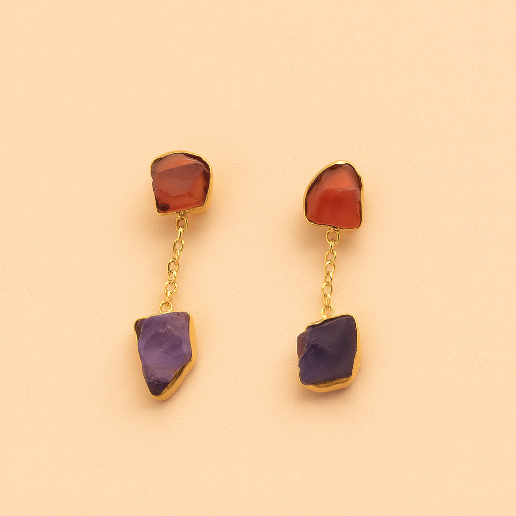 Celestial Gem Hanging Studs