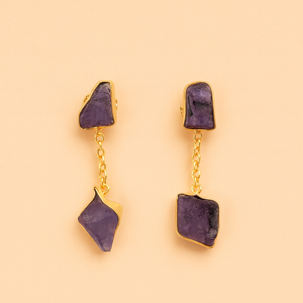 Celestial Gem Hanging Studs