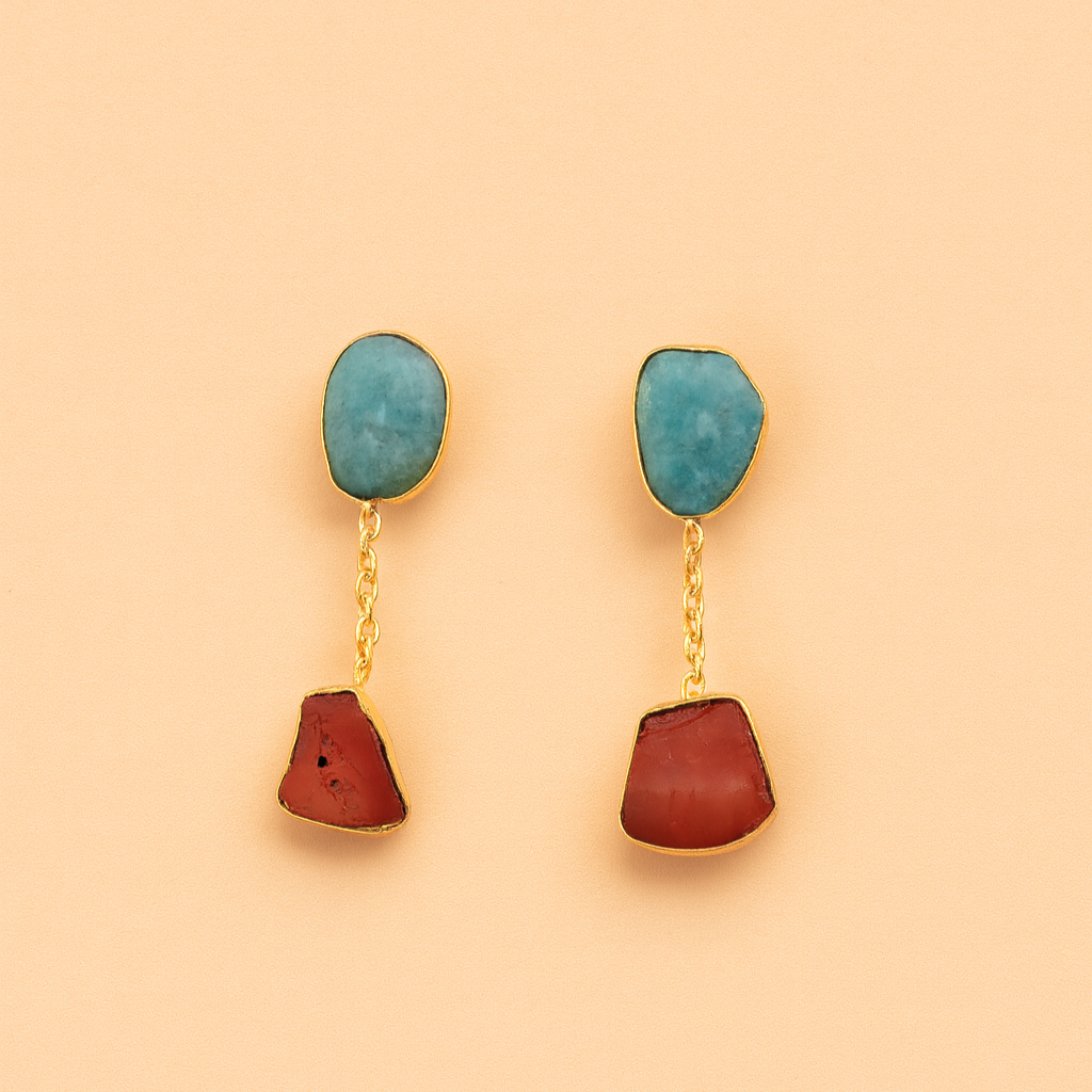 Celestial Gem Hanging Studs