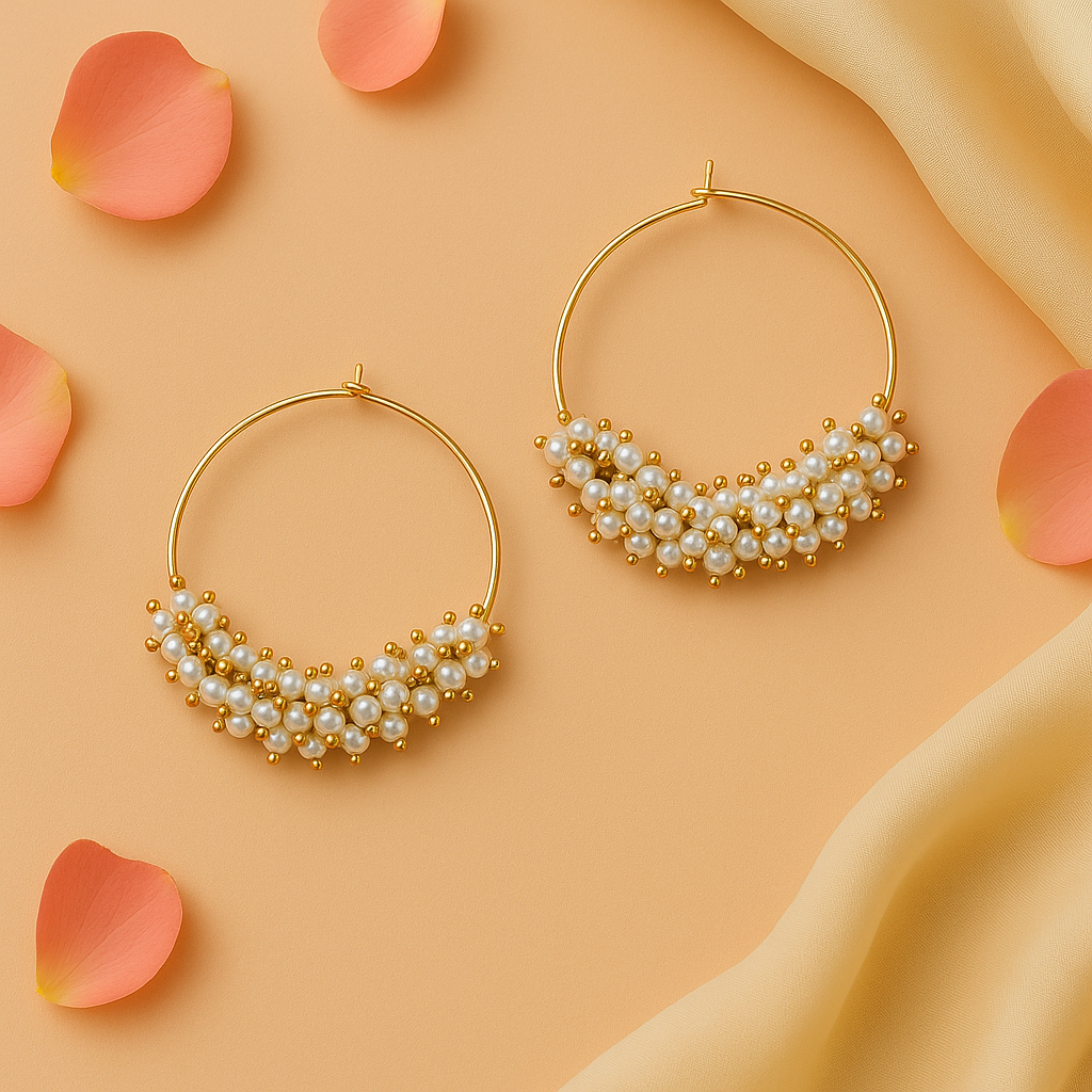 GleamPearl Hoops