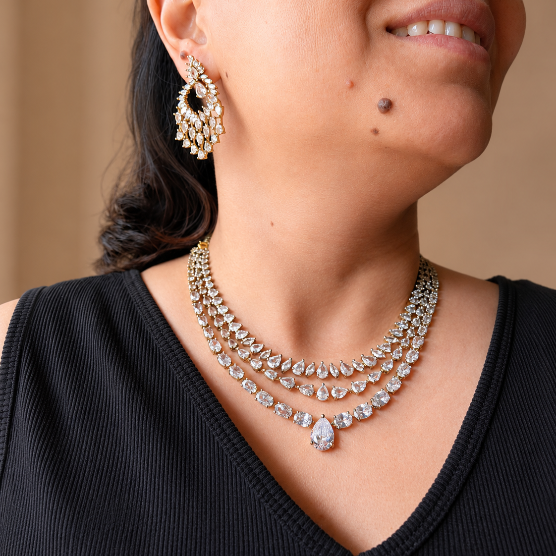Celeste Three-Layer Necklace Set