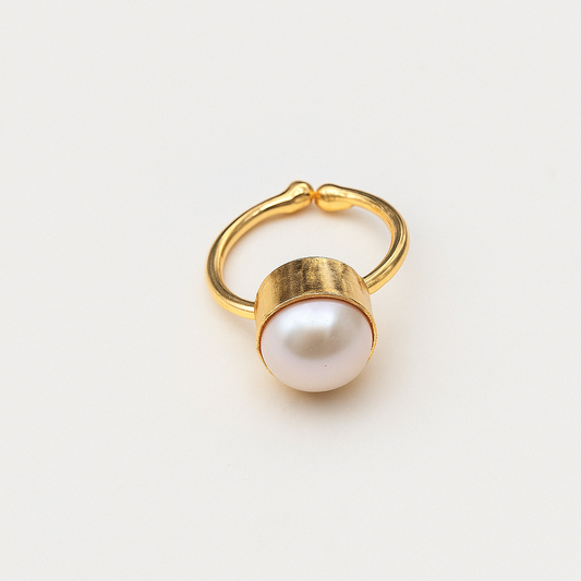 Real Water Pearl Ring