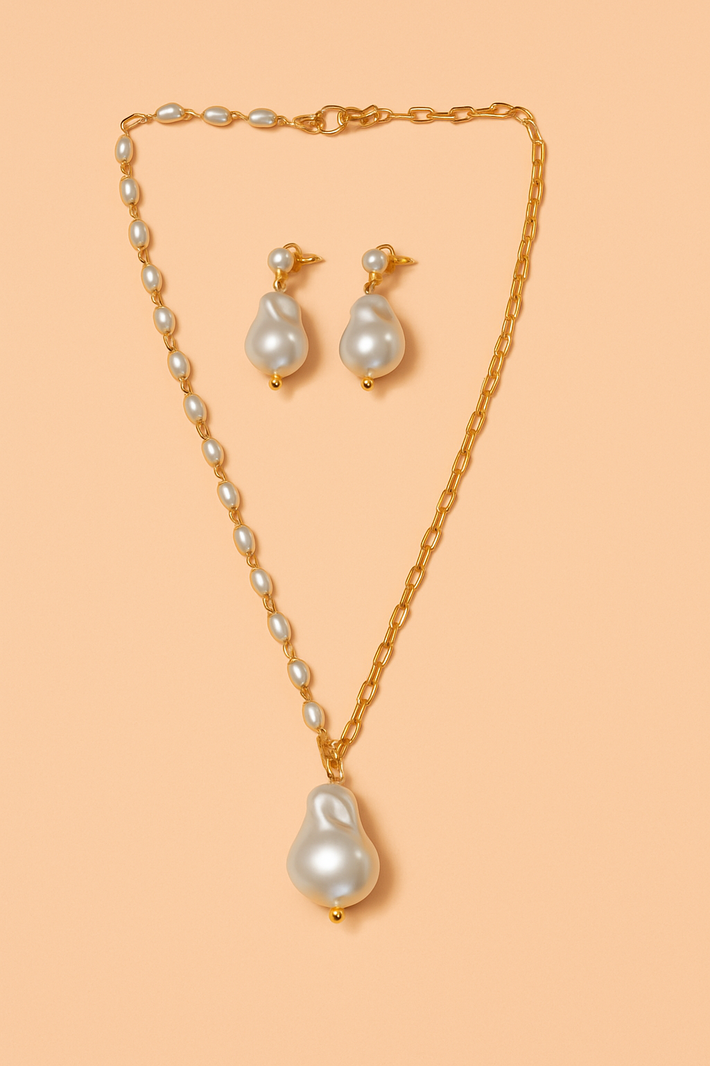 Pearl Poise Chain with earrings