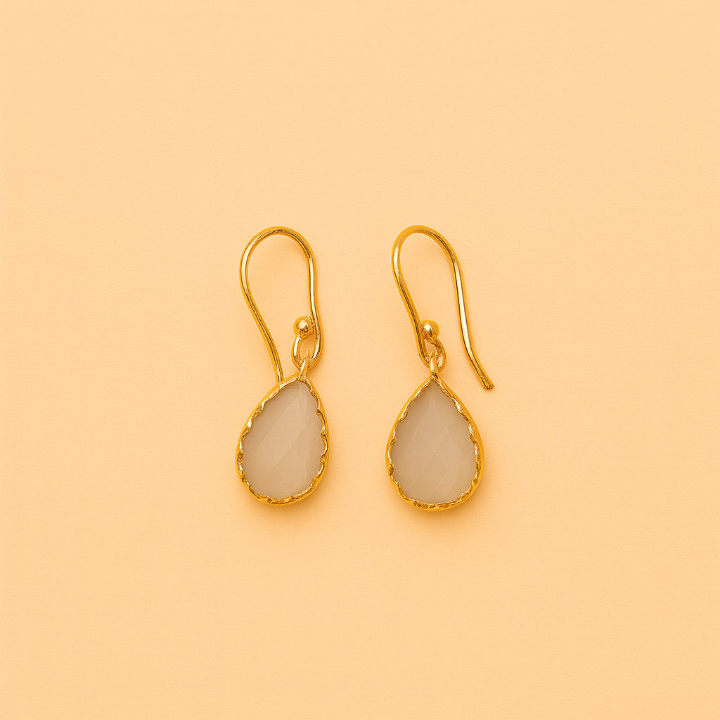hanging cut stone earrings