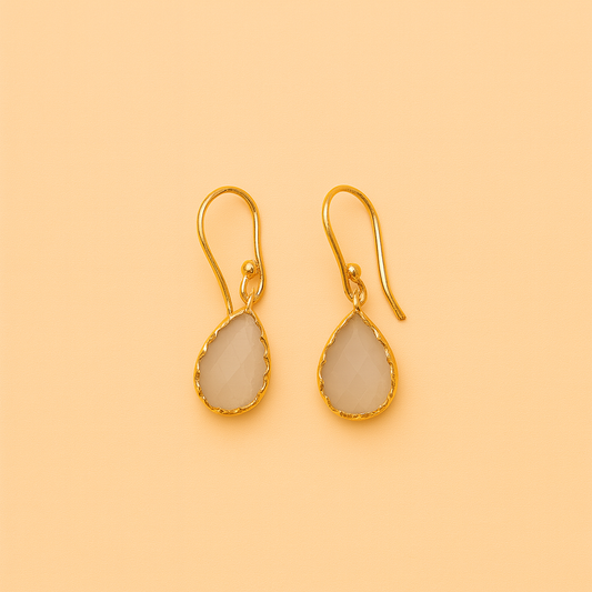 hanging cut stone earrings