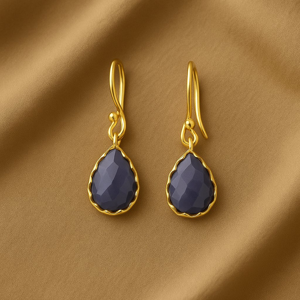 hanging cut stone earrings