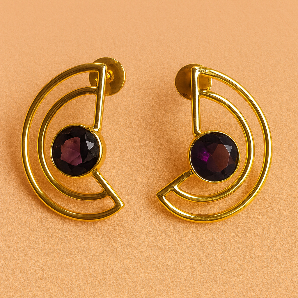 C-Shaped Wired Stud Earrings – Modern Minimalism