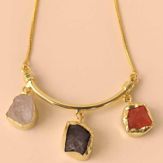 Rough stone necklace
