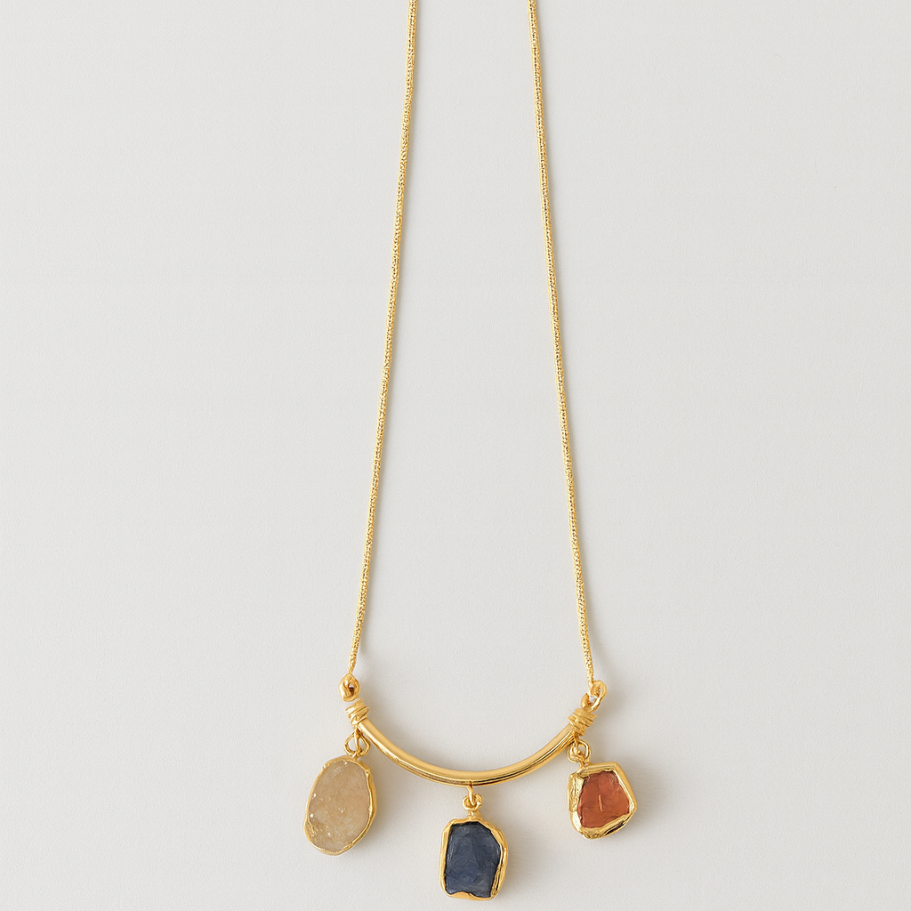 Rough stone necklace