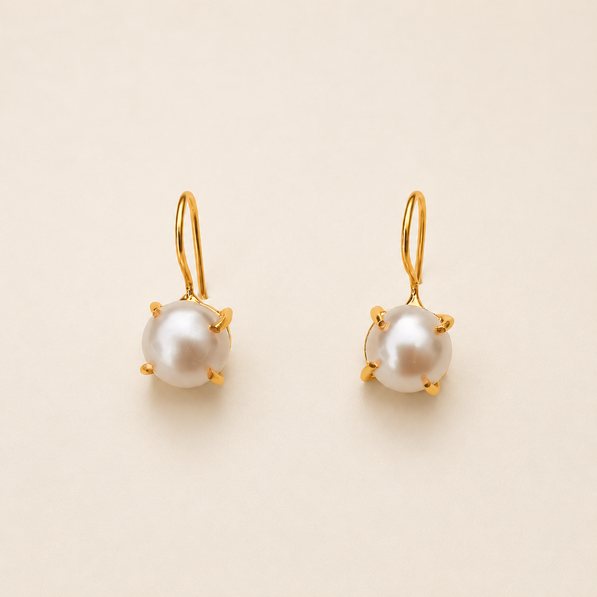 Real water pearl Loop Earrings