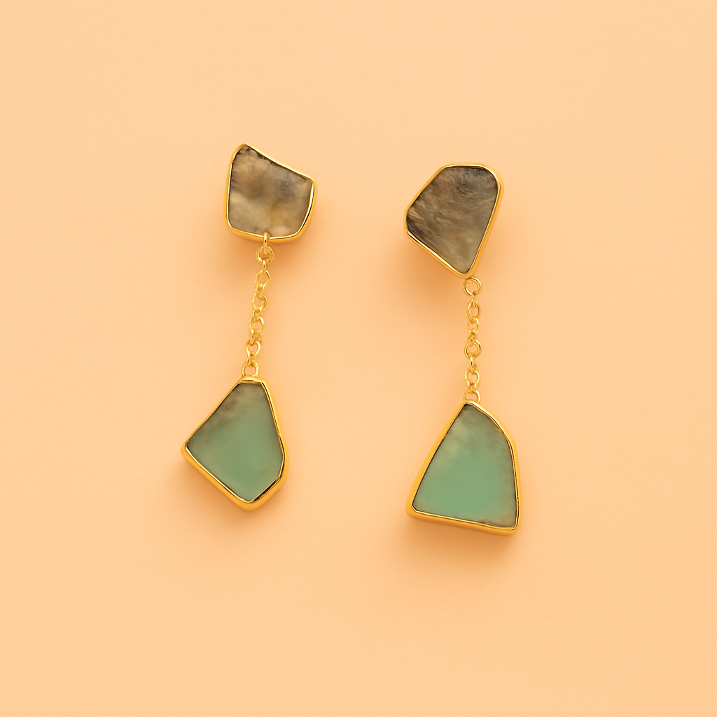 Celestial Gem Hanging Studs