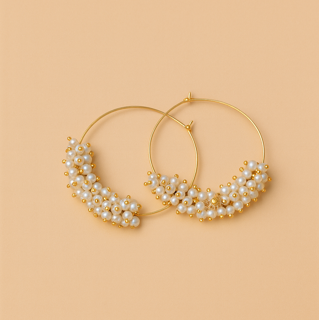GleamPearl Hoops