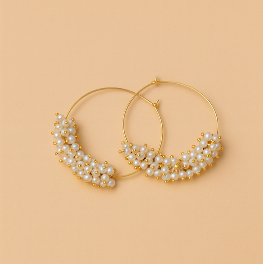 GleamPearl Hoops