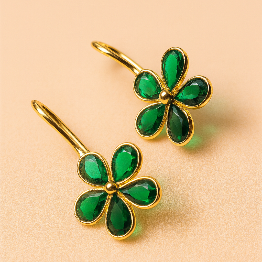 Daisy Flower Loop Earrings