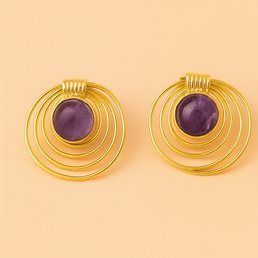 Round Wired Stud Earrings – Elegant Simplicity