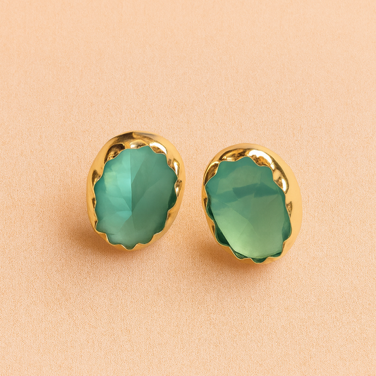 Oval Stone Stud