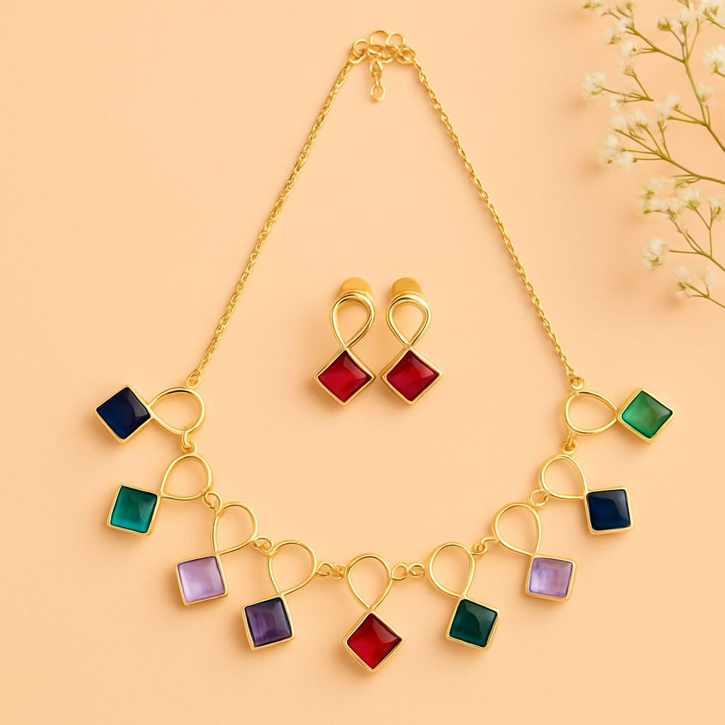 Cascading Gemstone Drop Set