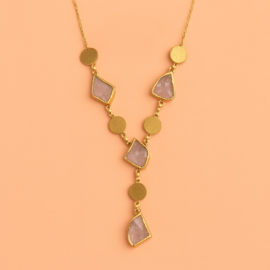 Ancient Coin Gemstone Necklace