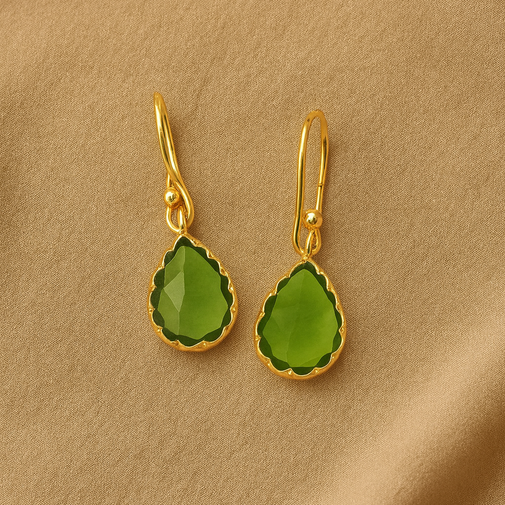 hanging cut stone earrings