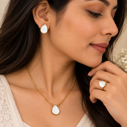 Ivory Dew Mother of Pearl Combo Set