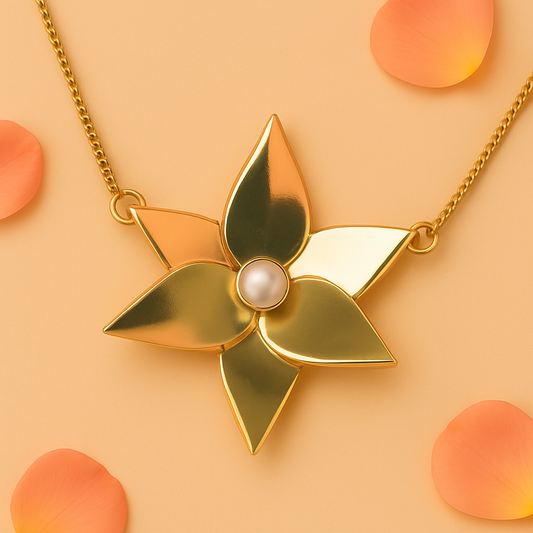 Petal Flower Pendant Set