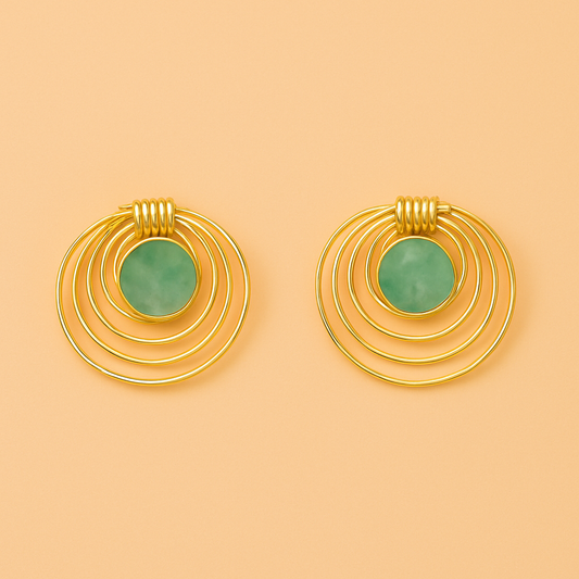 Round Wired Stud Earrings – Elegant Simplicity