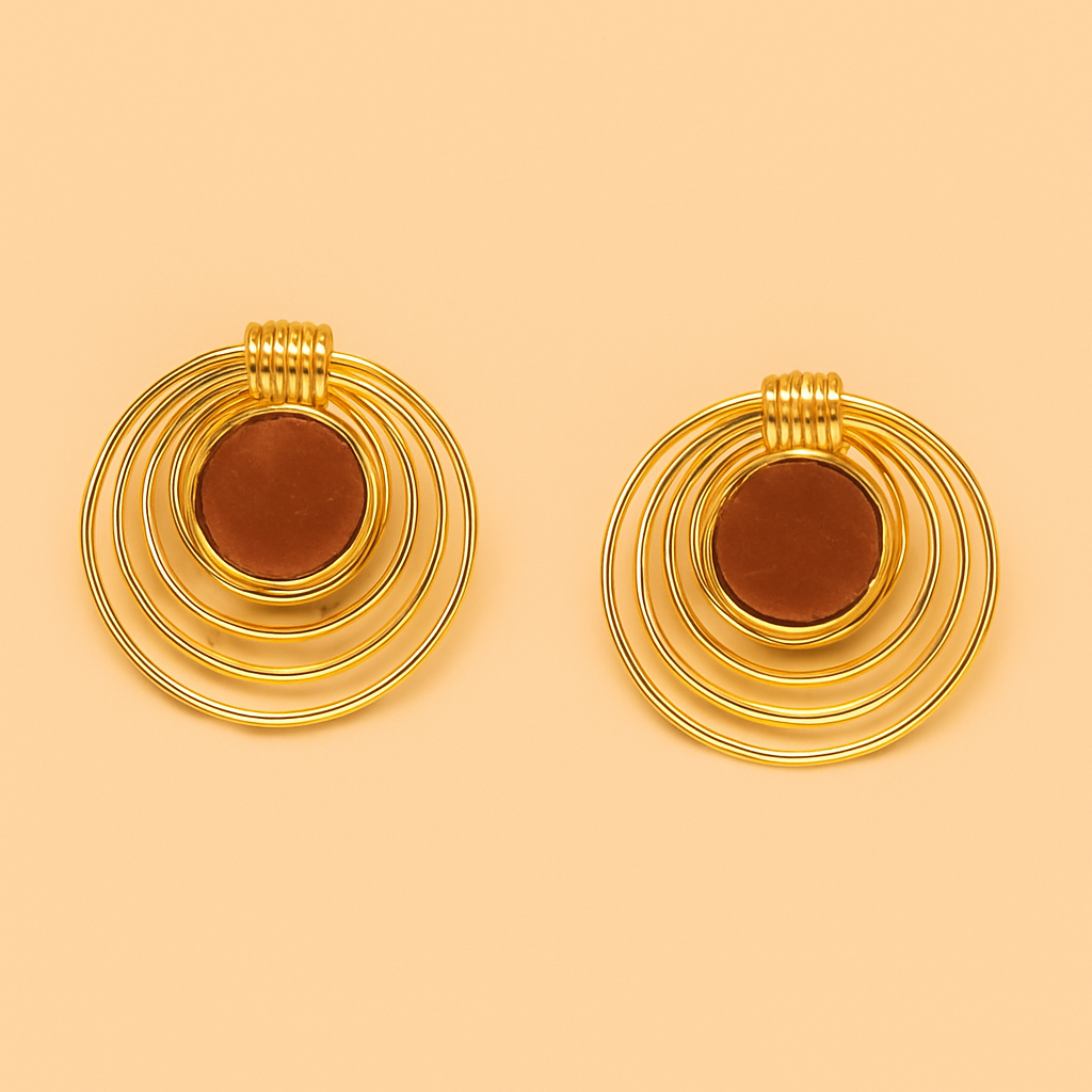 Round Wired Stud Earrings – Elegant Simplicity