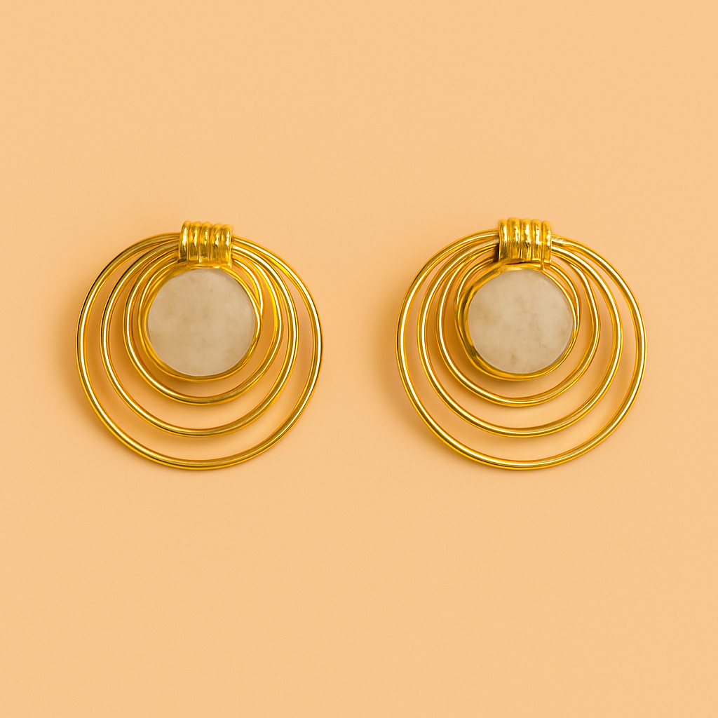 Round Wired Stud Earrings – Elegant Simplicity