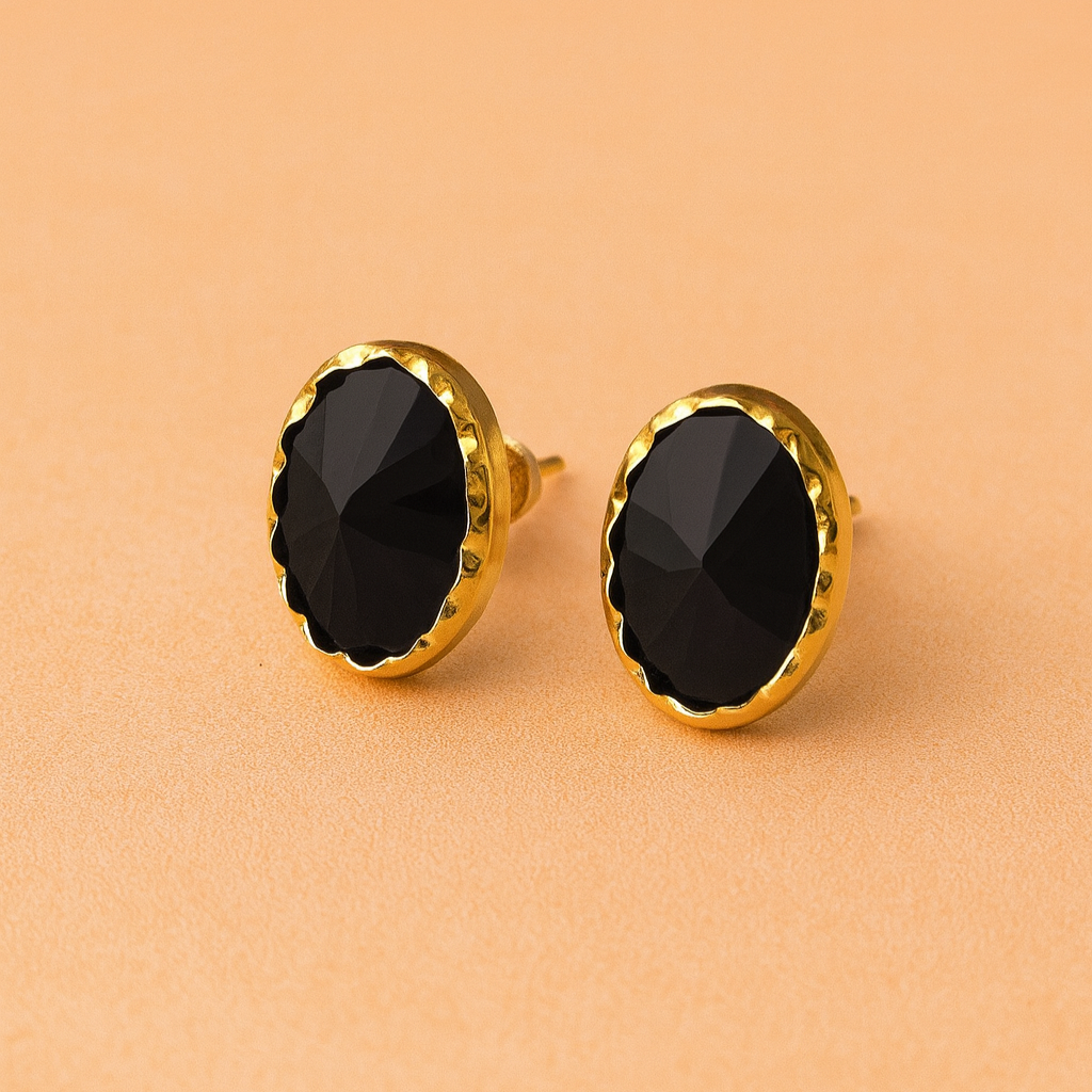 Oval Stone Stud