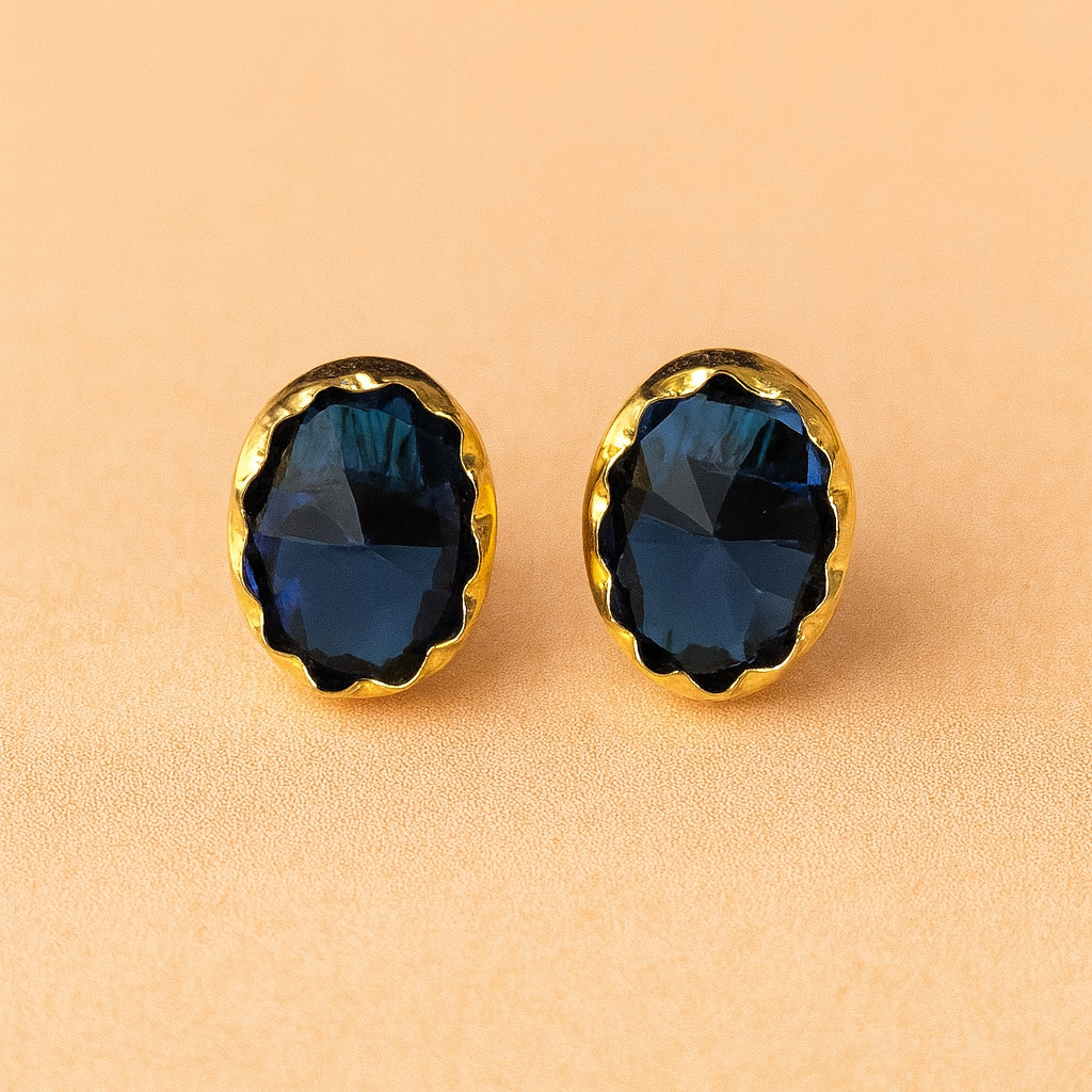 Oval Stone Stud
