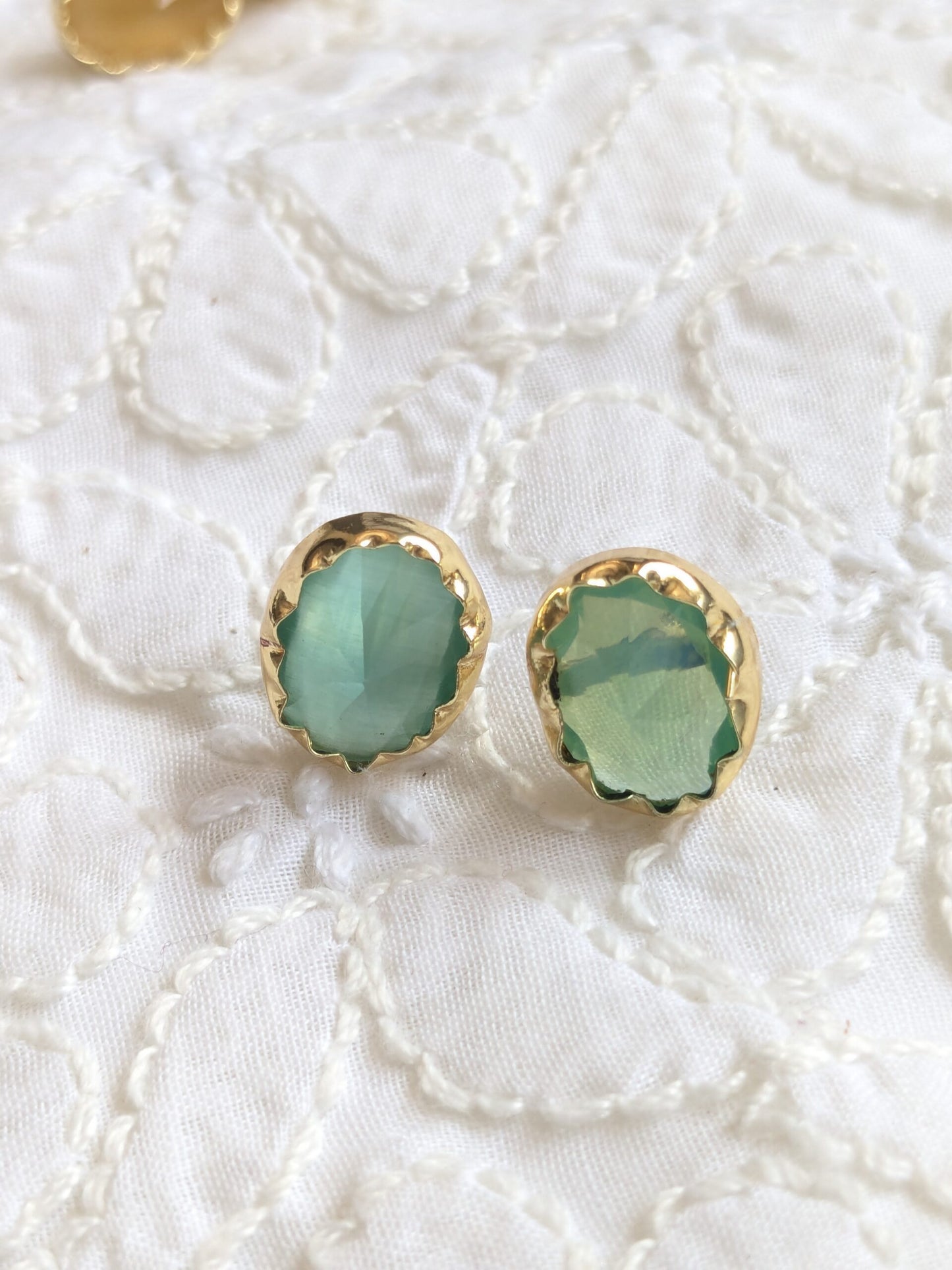 Oval Stone Stud
