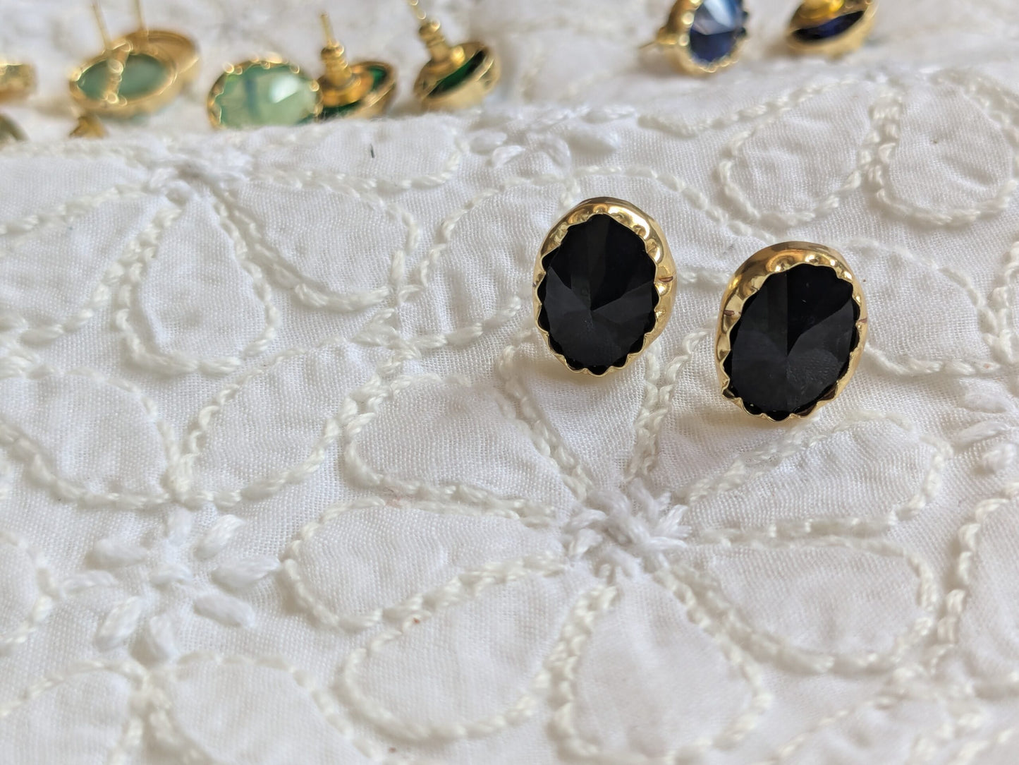 Oval Stone Stud