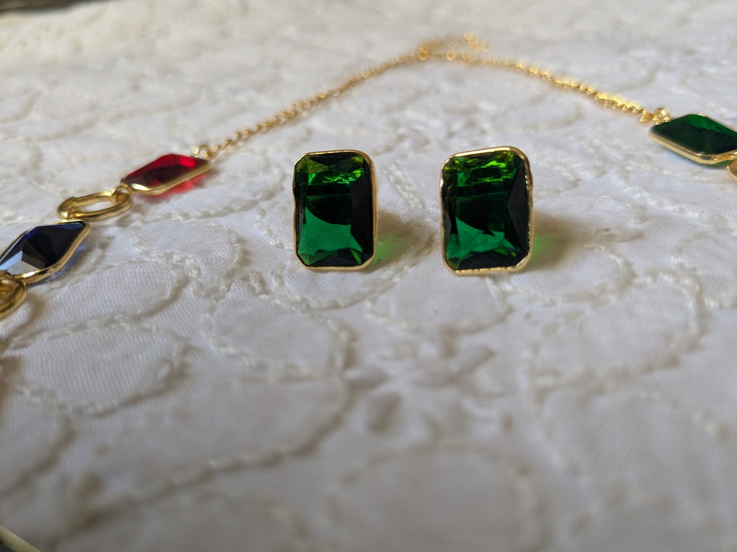 Multicolor Gemstone Necklace Set
