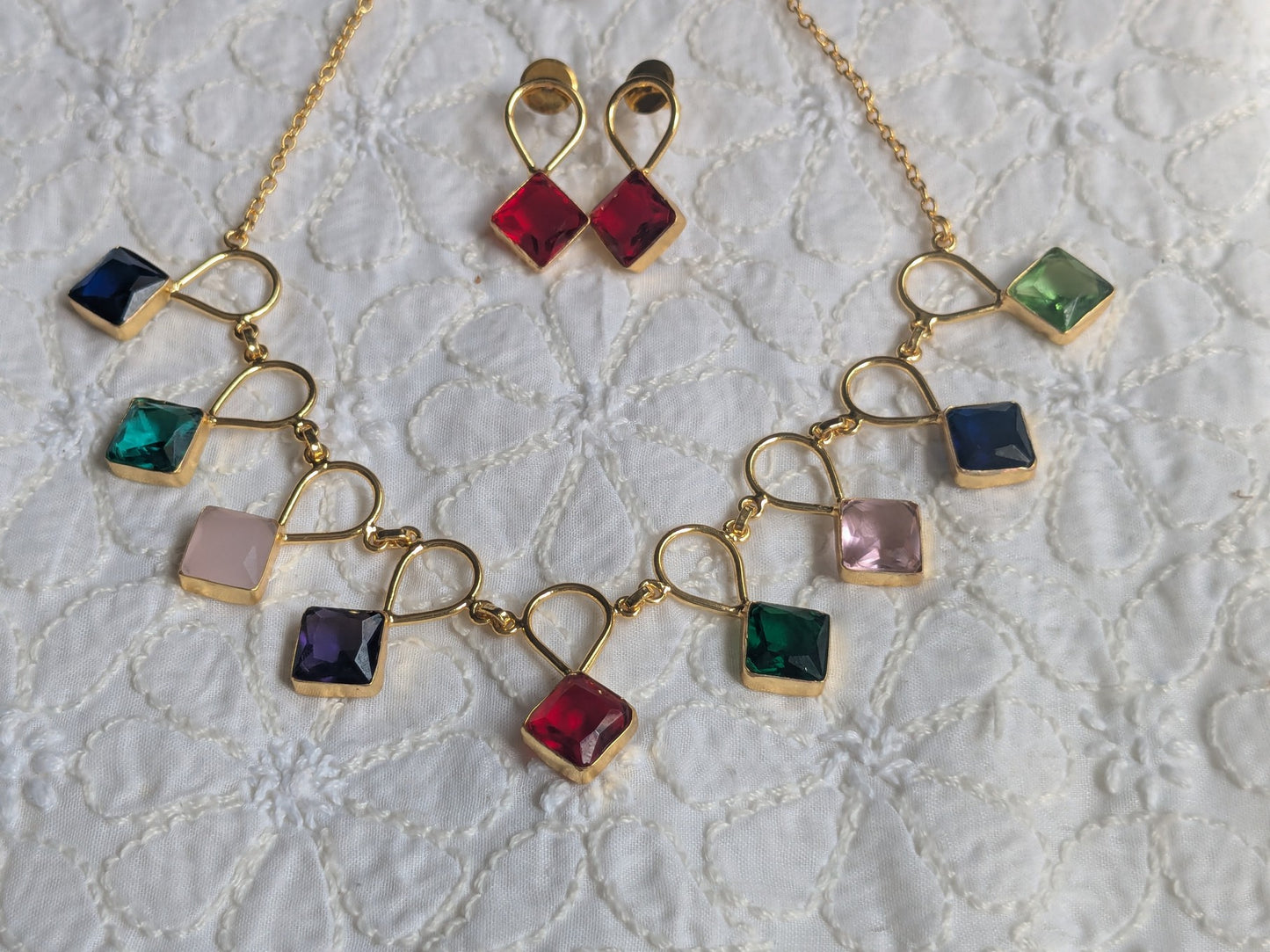 Cascading Gemstone Drop Set