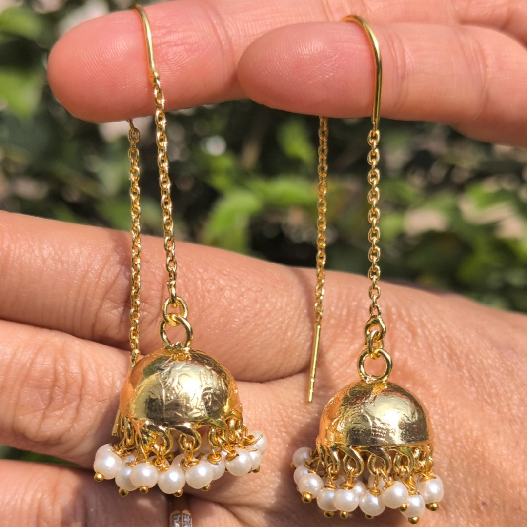 Needle thread Jhumka