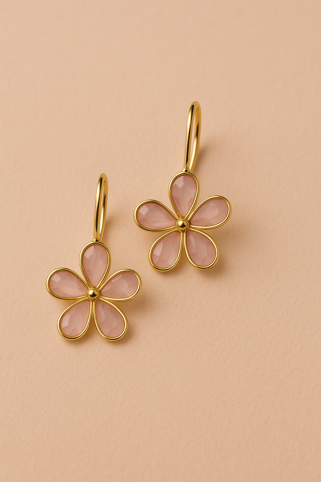 Daisy Flower Loop Earrings