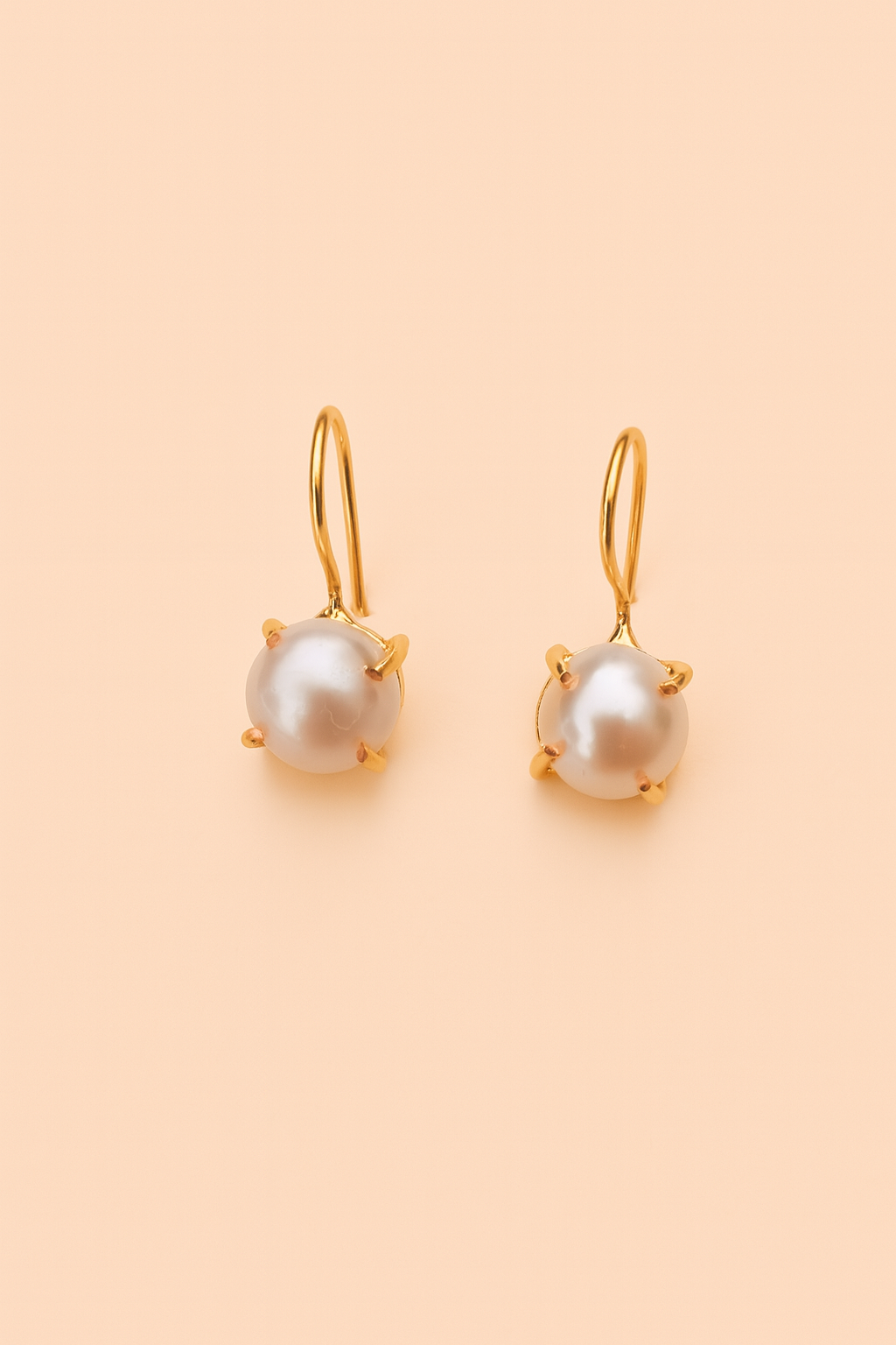 Real water pearl Loop Earrings