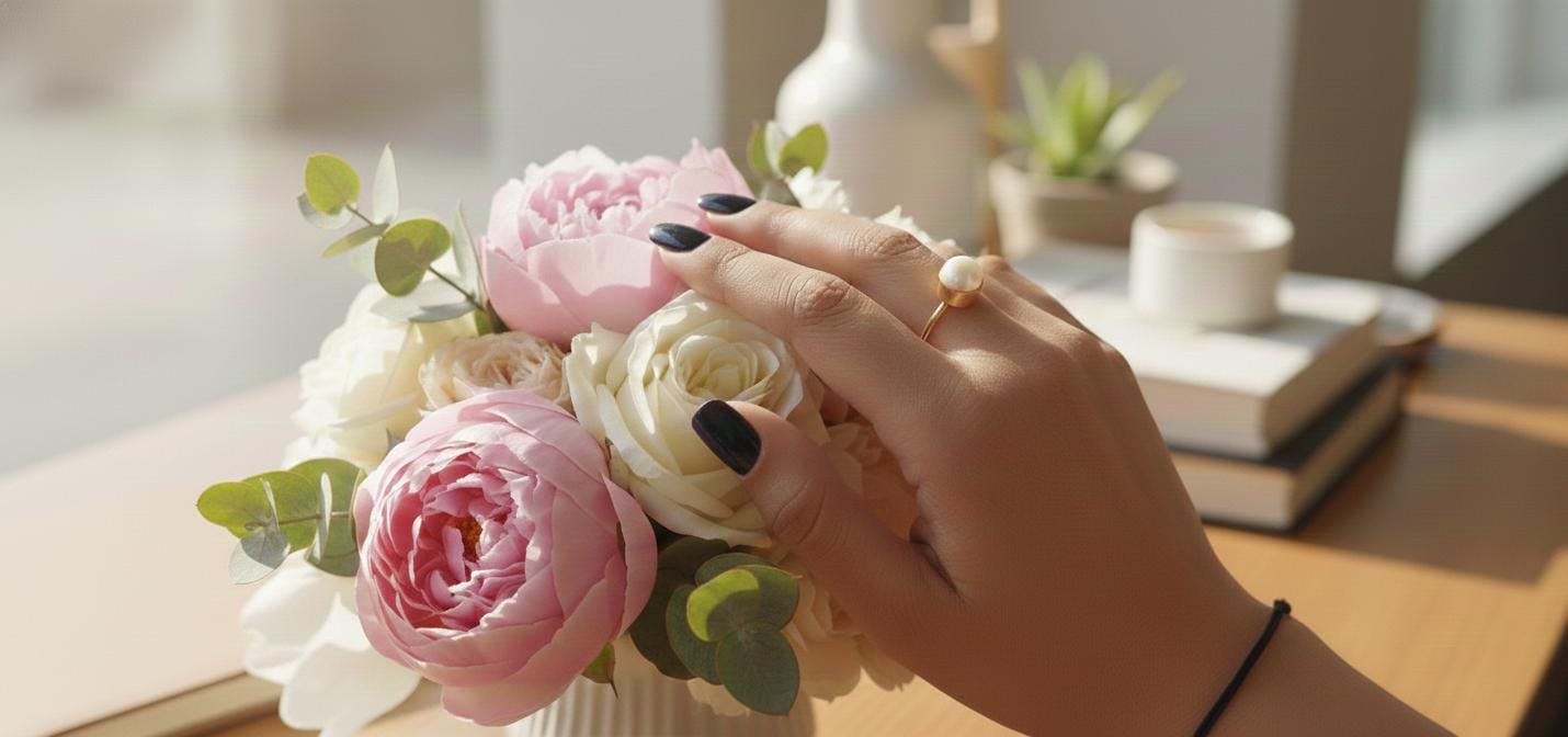 Real Water Pearl Ring