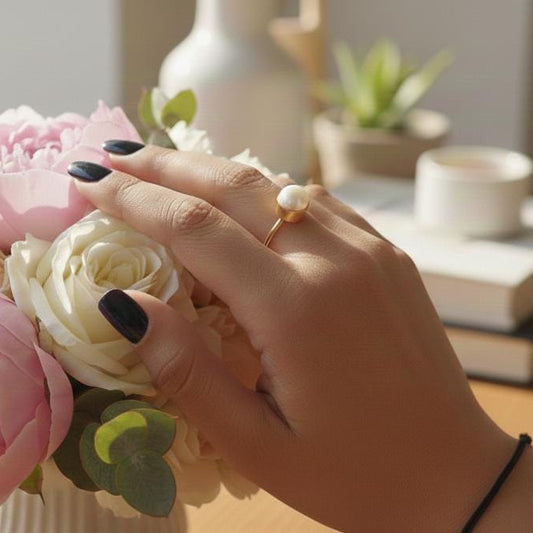 Real Water Pearl Ring